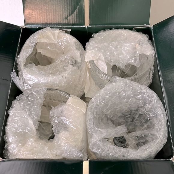 Ralph Lauren Emma Pattern VTG Glass Goblets Set of 4 in Original Box - Picture 3 of 8